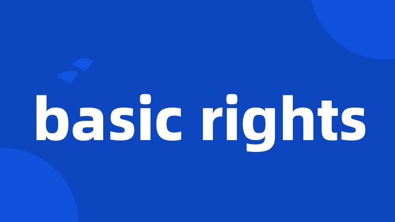 basic rights