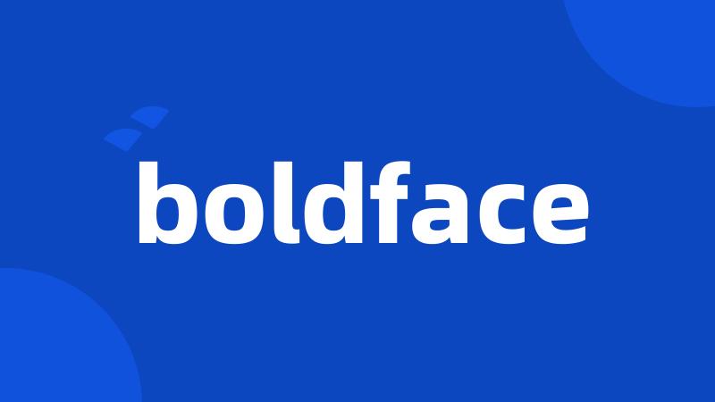 boldface
