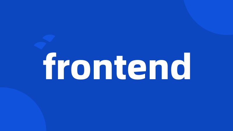 frontend