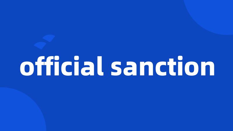 official sanction