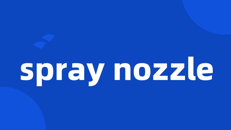 spray nozzle