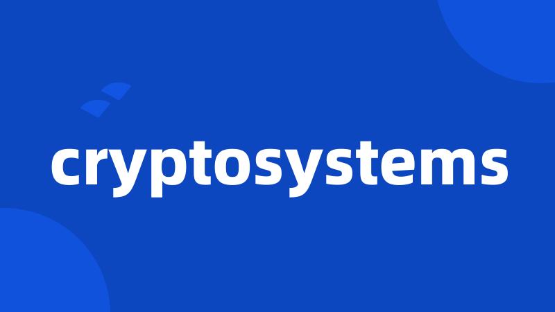 cryptosystems