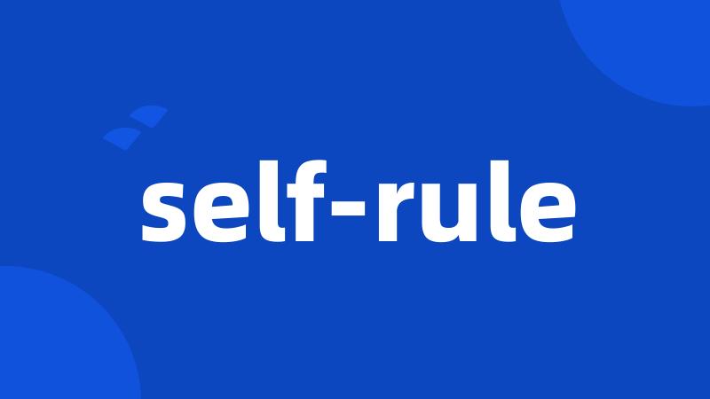 self-rule