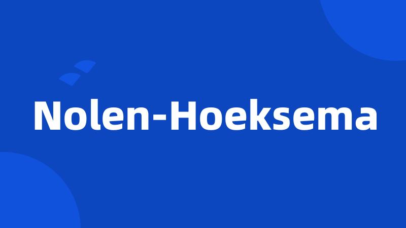 Nolen-Hoeksema