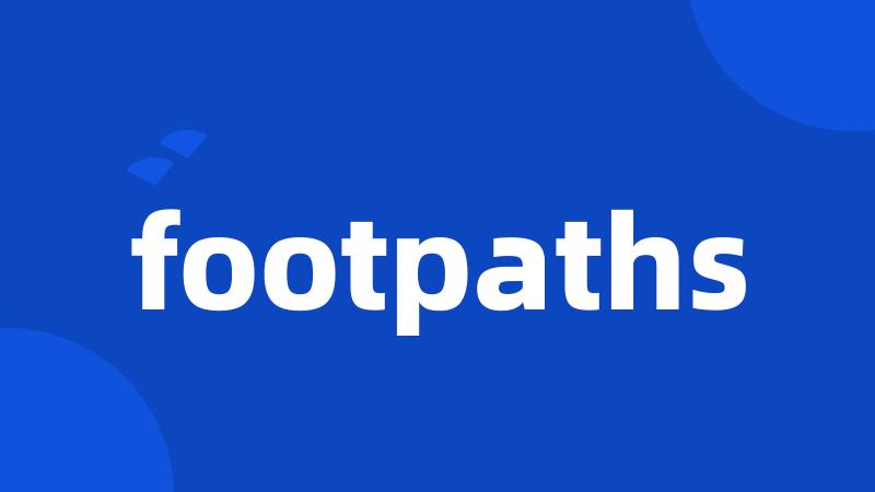footpaths