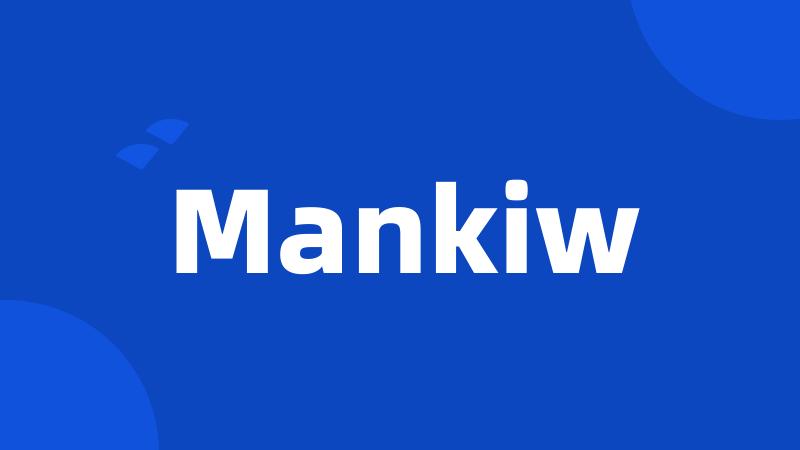 Mankiw
