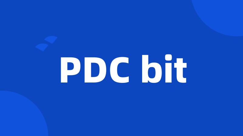 PDC bit