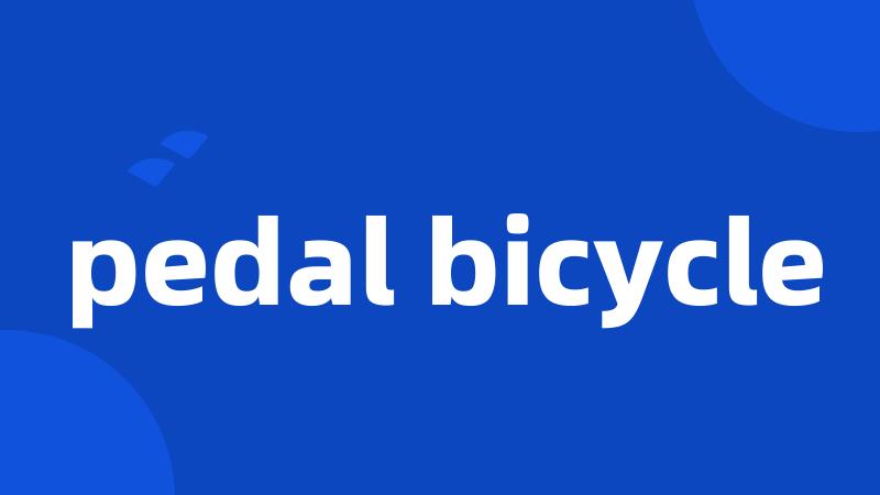 pedal bicycle