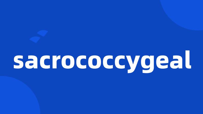 sacrococcygeal