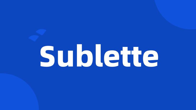 Sublette