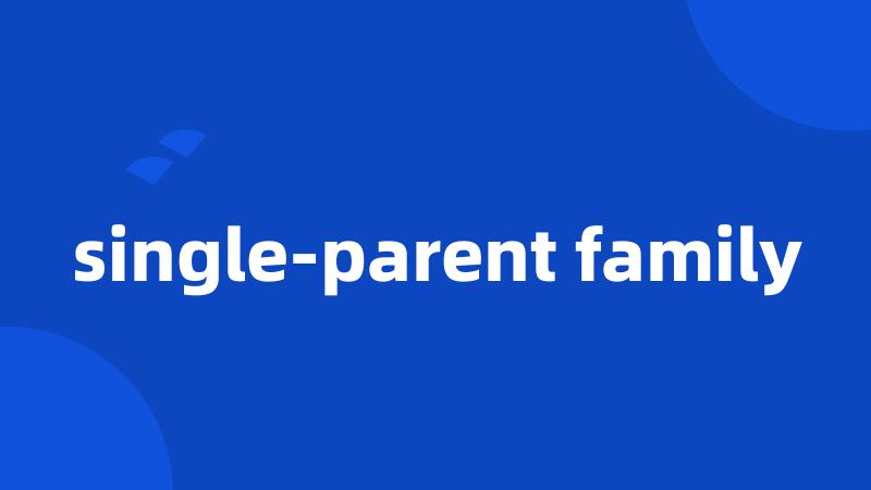 single-parent family