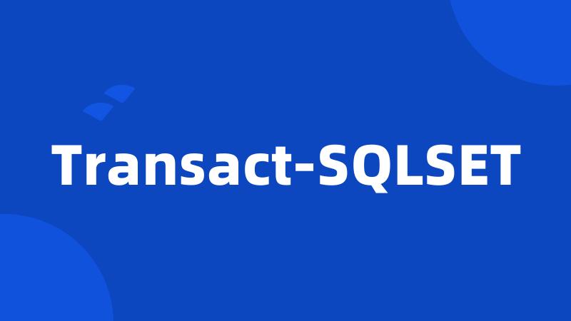 Transact-SQLSET
