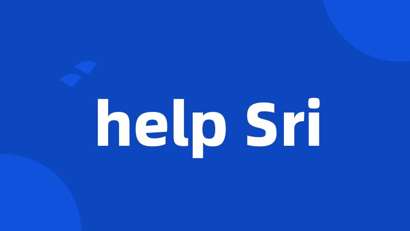 help Sri