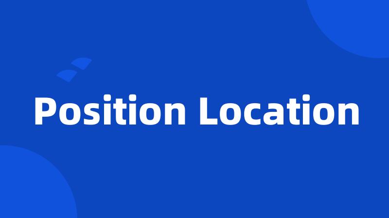 Position Location