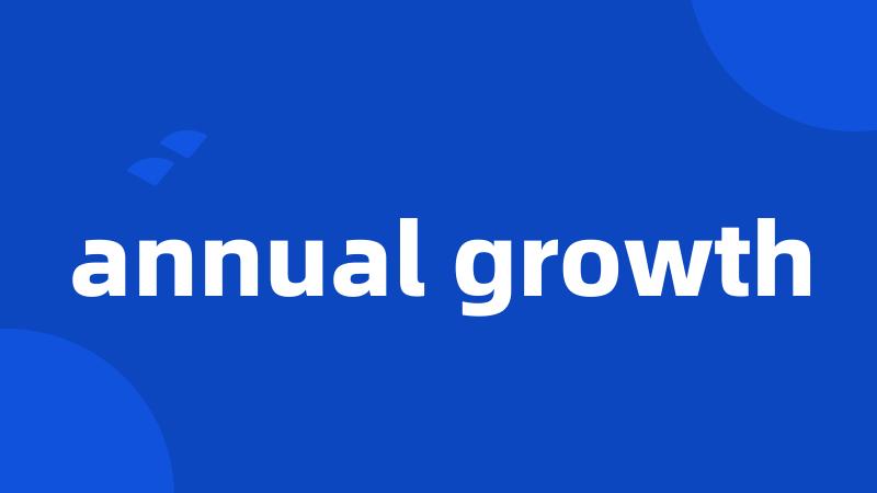 annual growth