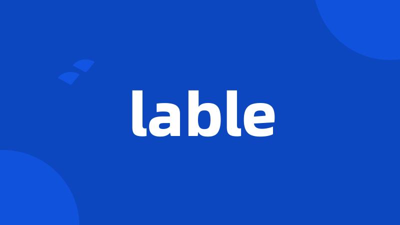 lable