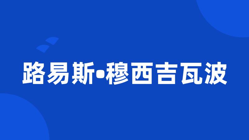 路易斯•穆西吉瓦波