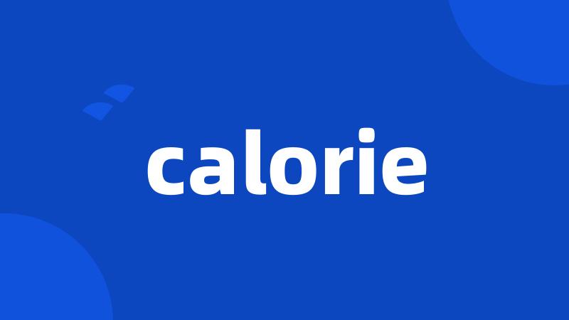 calorie