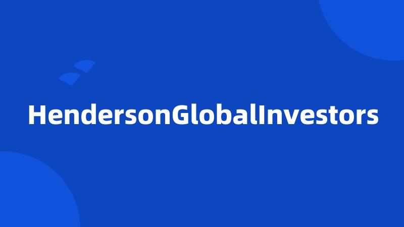 HendersonGlobalInvestors