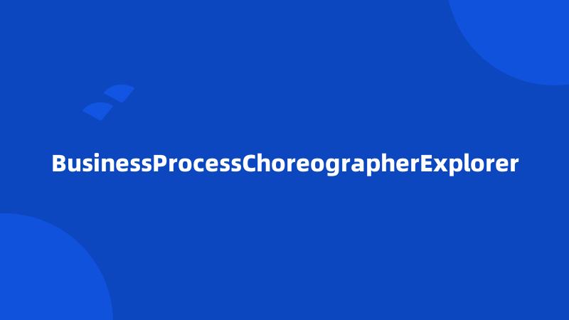 BusinessProcessChoreographerExplorer