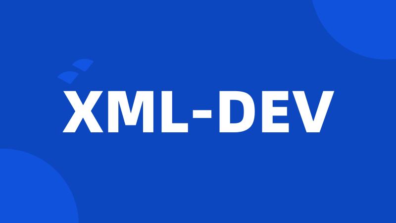 XML-DEV
