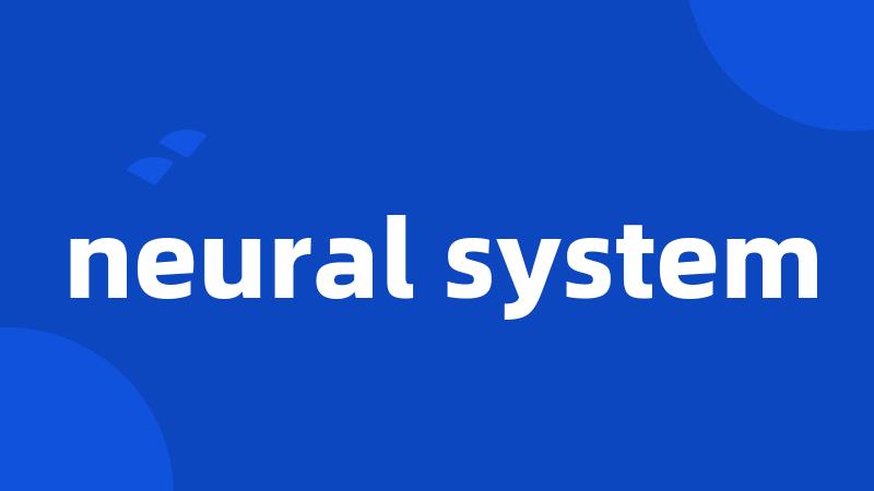 neural system