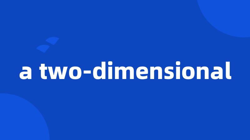 a two-dimensional