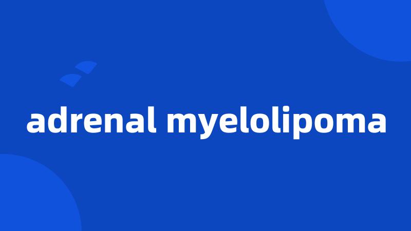 adrenal myelolipoma