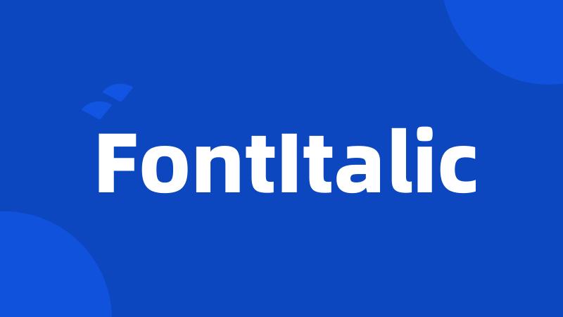 FontItalic