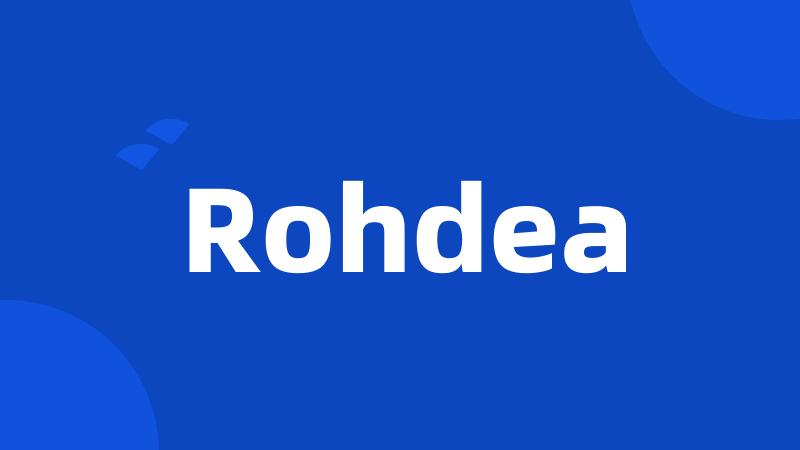 Rohdea