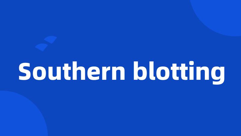 Southern blotting