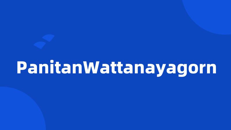 PanitanWattanayagorn