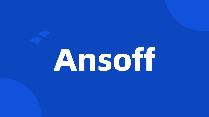 Ansoff