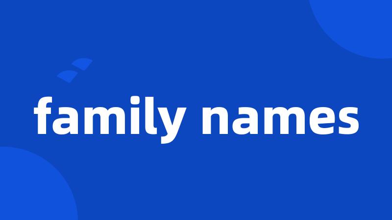 family names
