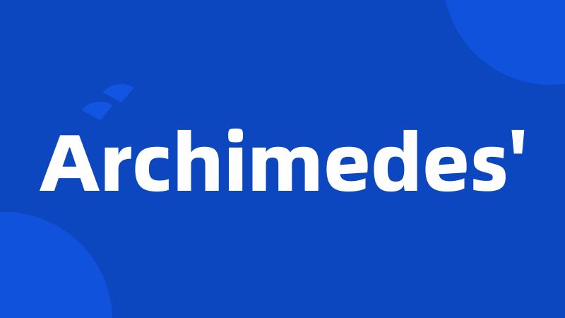 Archimedes'