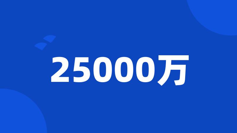 25000万