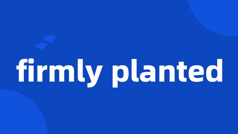 firmly planted