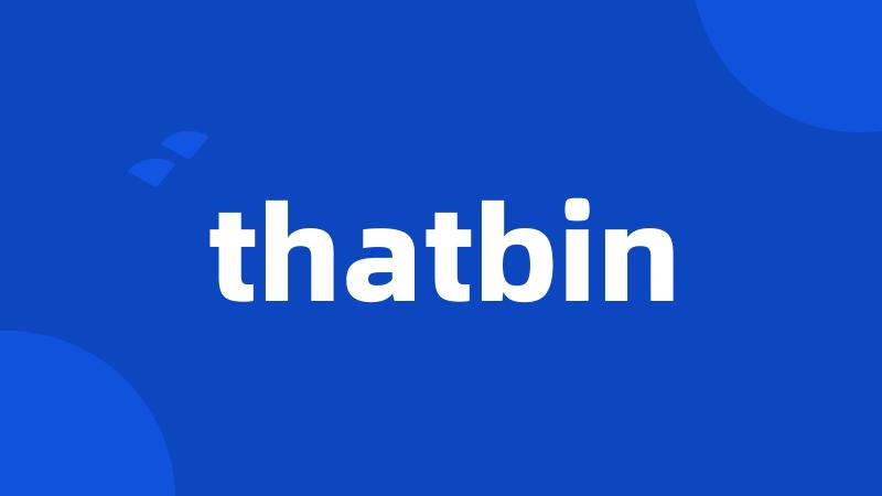 thatbin