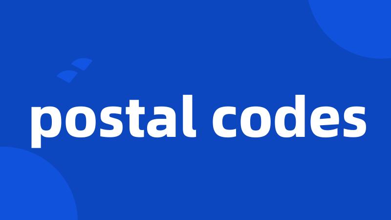 postal codes