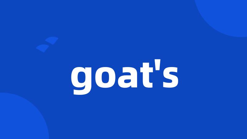goat's
