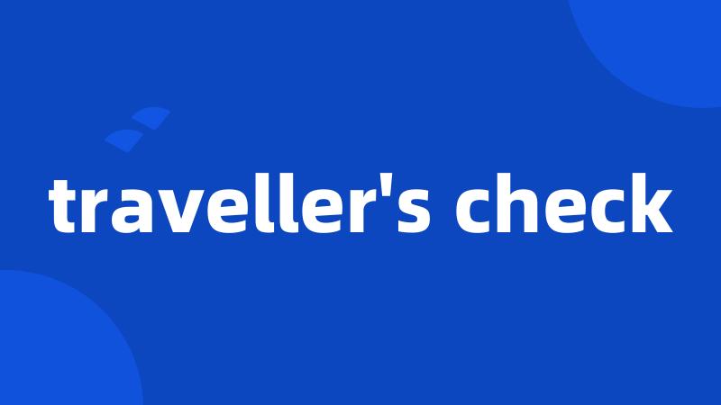 traveller's check