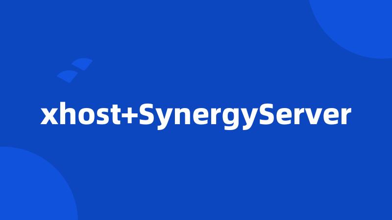 xhost+SynergyServer