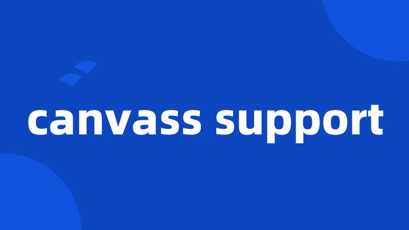 canvass support