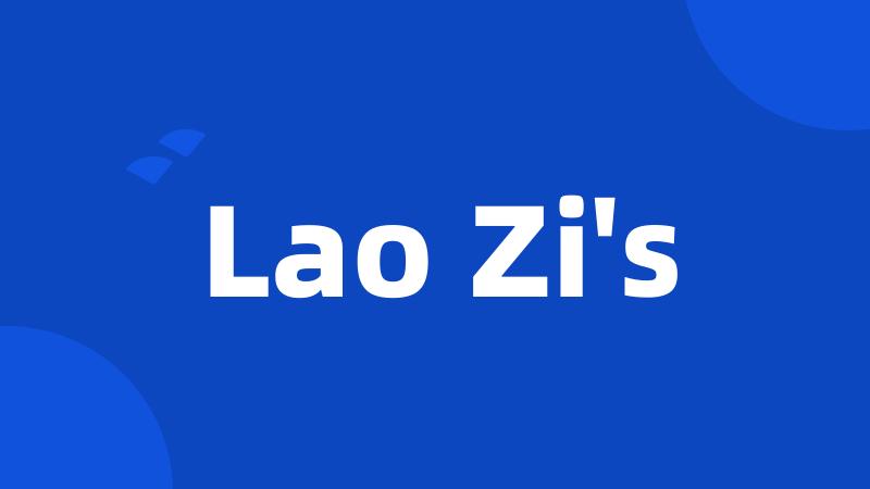 Lao Zi's