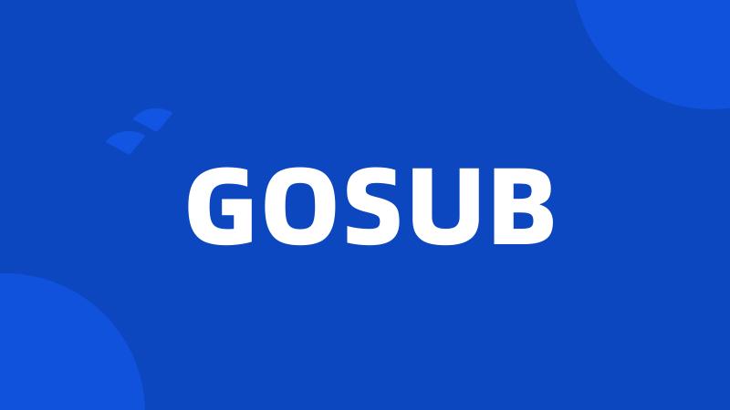 GOSUB