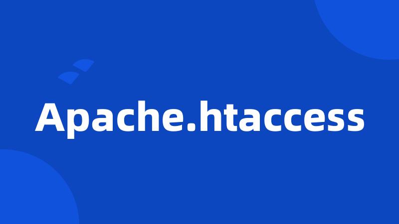 Apache.htaccess