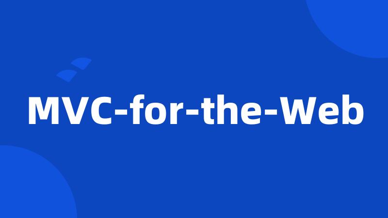 MVC-for-the-Web