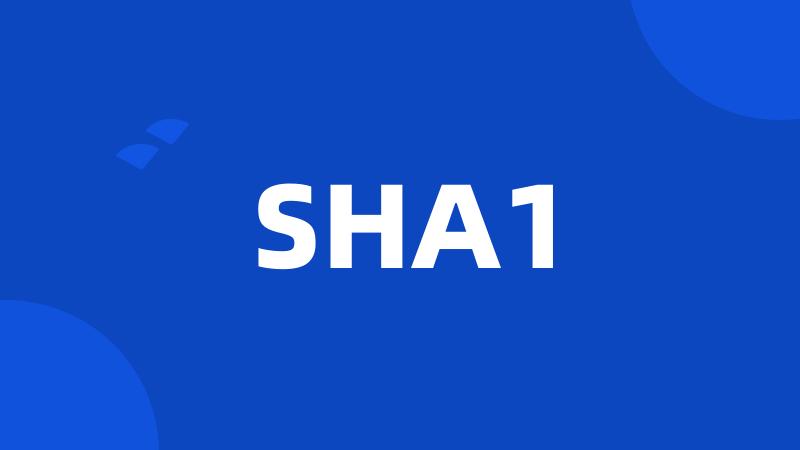 SHA1