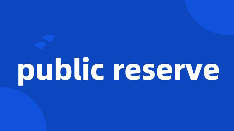 public reserve