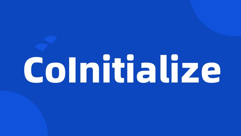 CoInitialize